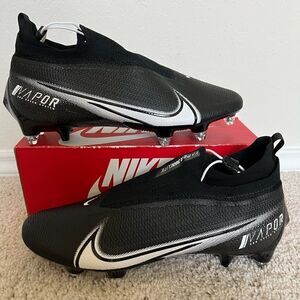 Nike Vapor Edge 360 Elite Flyknit Cleats Black White Detach